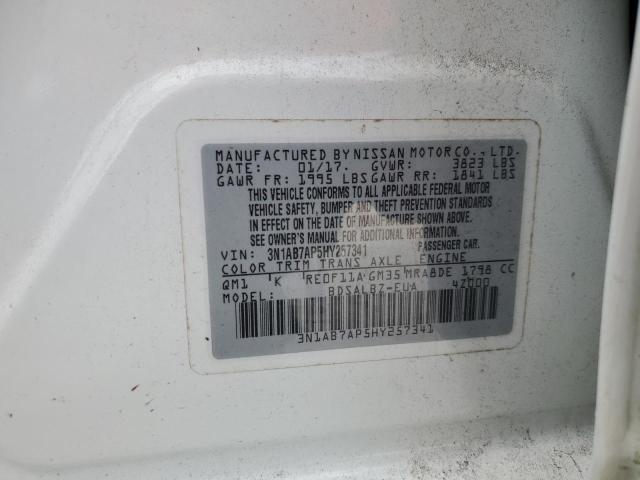 Photo 9 VIN: 3N1AB7AP5HY257341 - NISSAN SENTRA S 