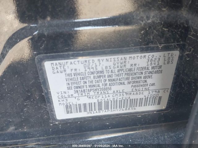 Photo 8 VIN: 3N1AB7AP5HY268856 - NISSAN SENTRA 