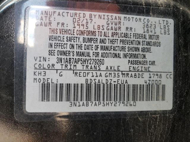 Photo 9 VIN: 3N1AB7AP5HY279260 - NISSAN SENTRA 