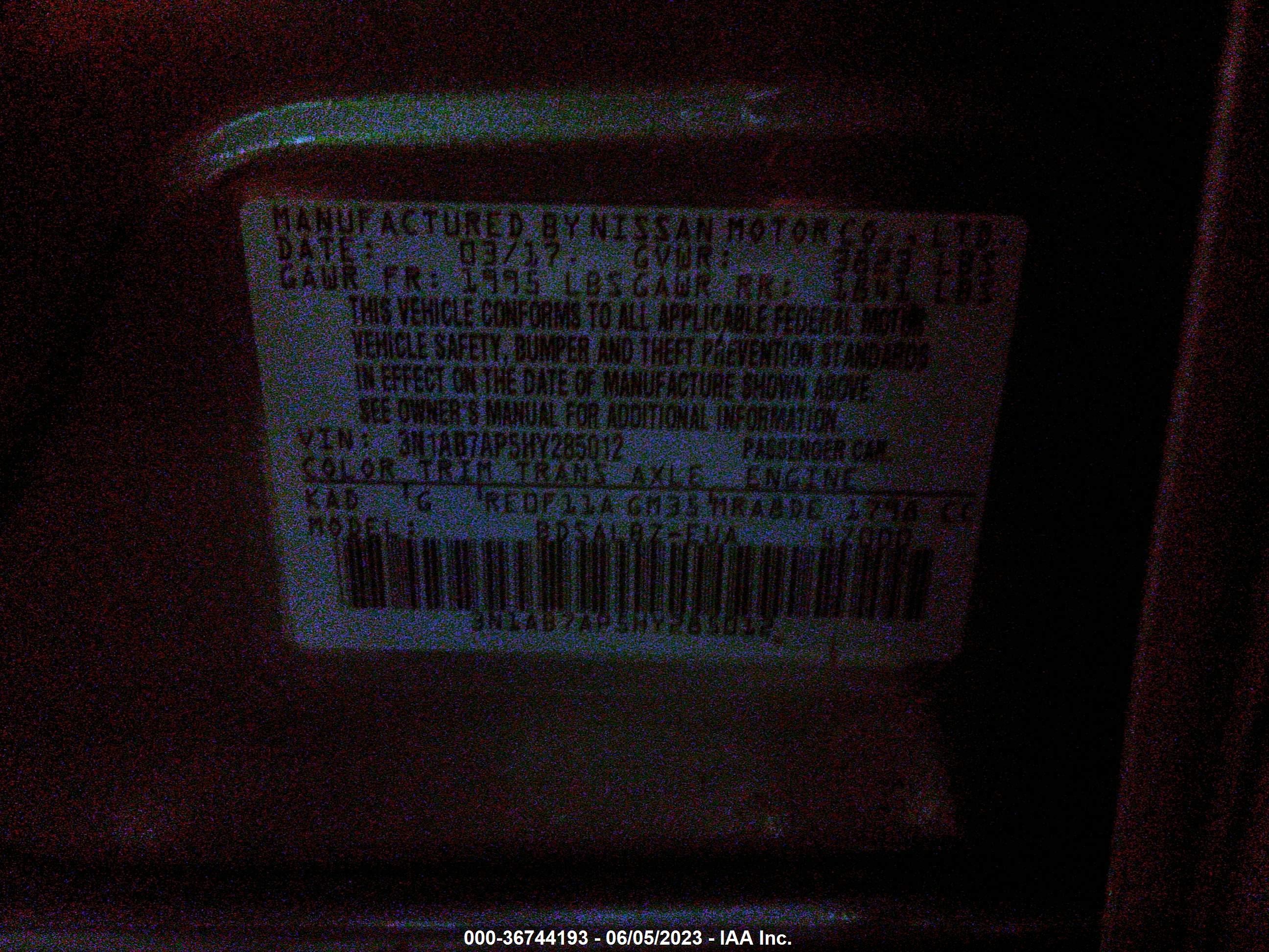 Photo 8 VIN: 3N1AB7AP5HY285012 - NISSAN SENTRA 