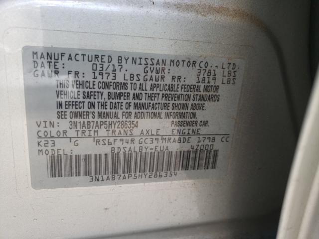 Photo 9 VIN: 3N1AB7AP5HY286354 - NISSAN SENTRA 