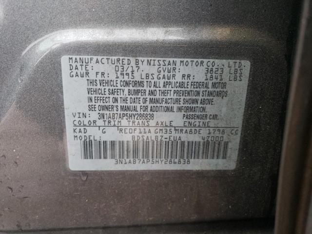 Photo 11 VIN: 3N1AB7AP5HY286838 - NISSAN SENTRA S 