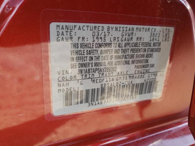 Photo 12 VIN: 3N1AB7AP5HY289383 - NISSAN SENTRA 