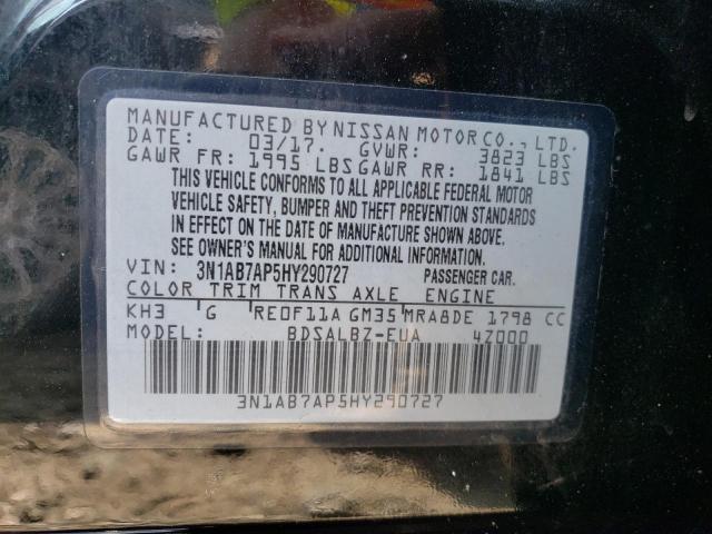 Photo 11 VIN: 3N1AB7AP5HY290727 - NISSAN SENTRA S 