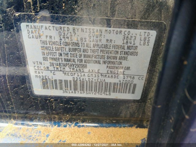 Photo 8 VIN: 3N1AB7AP5HY290968 - NISSAN SENTRA 