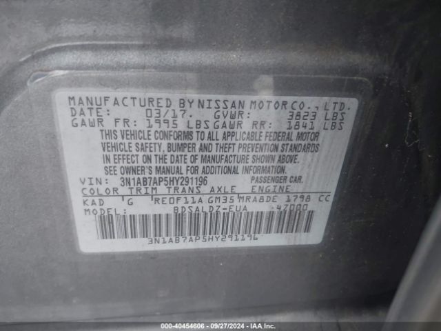 Photo 8 VIN: 3N1AB7AP5HY291196 - NISSAN SENTRA 