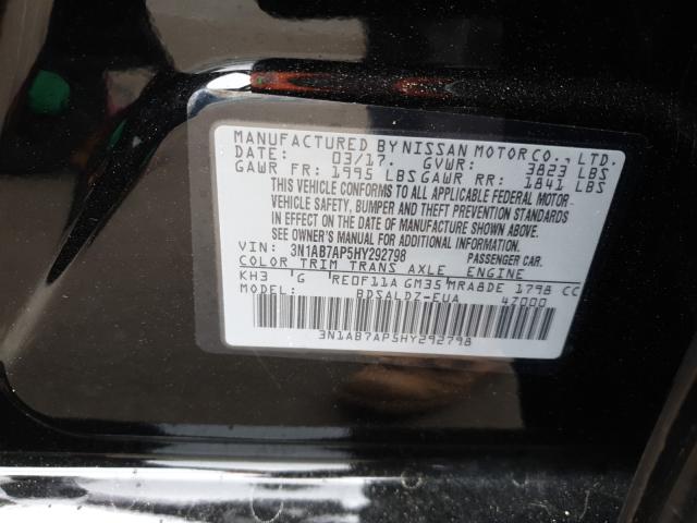 Photo 9 VIN: 3N1AB7AP5HY292798 - NISSAN SENTRA 