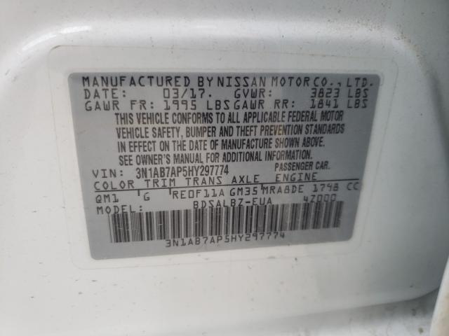 Photo 9 VIN: 3N1AB7AP5HY297774 - NISSAN SENTRA S 