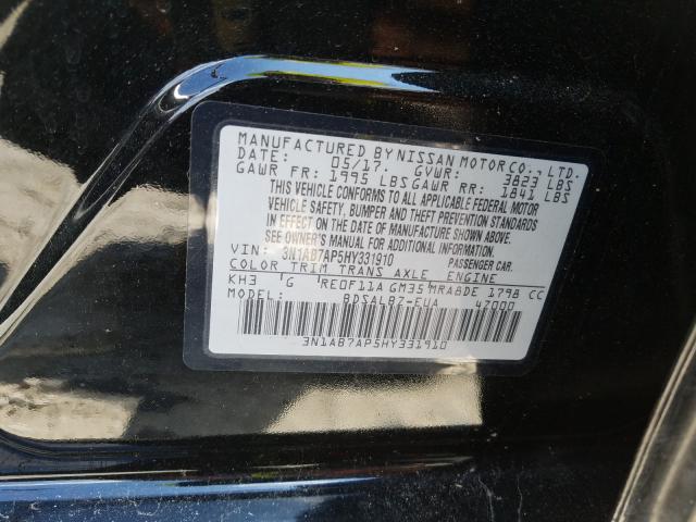 Photo 9 VIN: 3N1AB7AP5HY331910 - NISSAN SENTRA S 