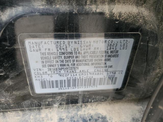 Photo 11 VIN: 3N1AB7AP5HY337979 - NISSAN SENTRA S 