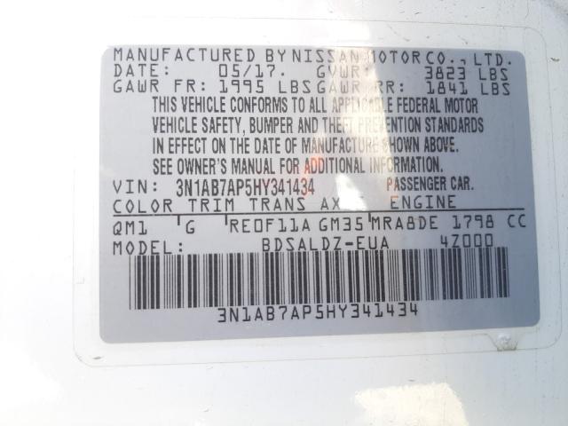 Photo 9 VIN: 3N1AB7AP5HY341434 - NISSAN SENTRA S 