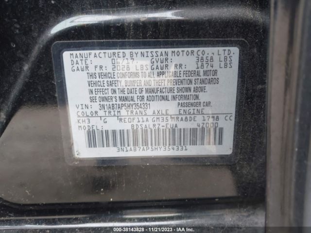 Photo 8 VIN: 3N1AB7AP5HY354331 - NISSAN SENTRA 