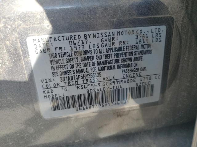 Photo 12 VIN: 3N1AB7AP5HY356435 - NISSAN SENTRA S 