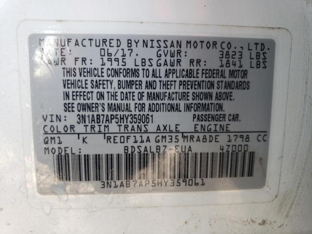 Photo 12 VIN: 3N1AB7AP5HY359061 - NISSAN SENTRA 