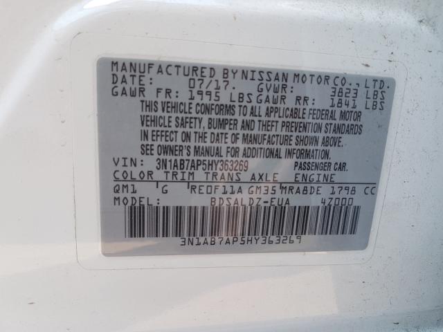 Photo 9 VIN: 3N1AB7AP5HY363269 - NISSAN SENTRA S 