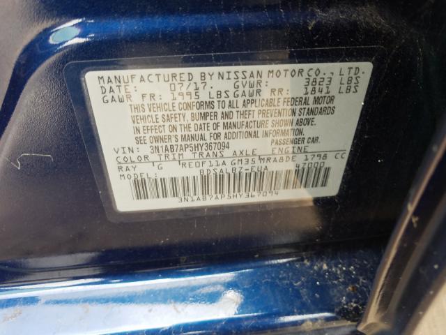 Photo 9 VIN: 3N1AB7AP5HY367094 - NISSAN SENTRA S 