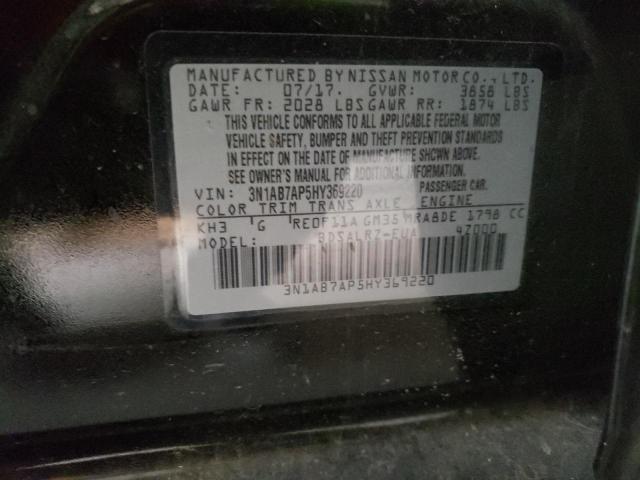 Photo 9 VIN: 3N1AB7AP5HY369220 - NISSAN SENTRA S 