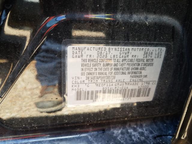 Photo 9 VIN: 3N1AB7AP5HY385739 - NISSAN SENTRA S 