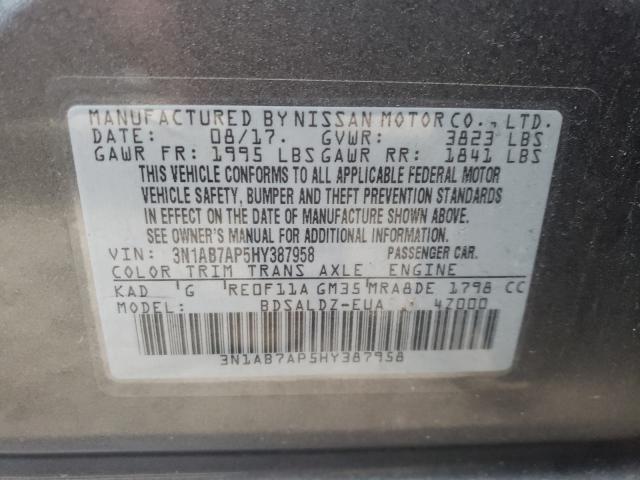 Photo 9 VIN: 3N1AB7AP5HY387958 - NISSAN SENTRA S 