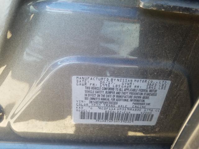 Photo 9 VIN: 3N1AB7AP5HY390309 - NISSAN SENTRA S 