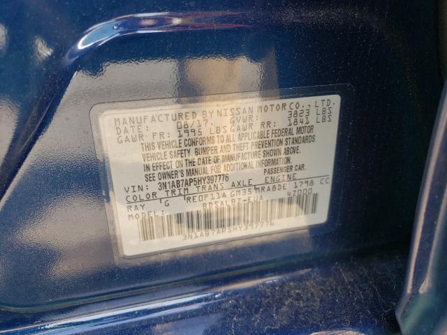 Photo 9 VIN: 3N1AB7AP5HY397776 - NISSAN SENTRA S 