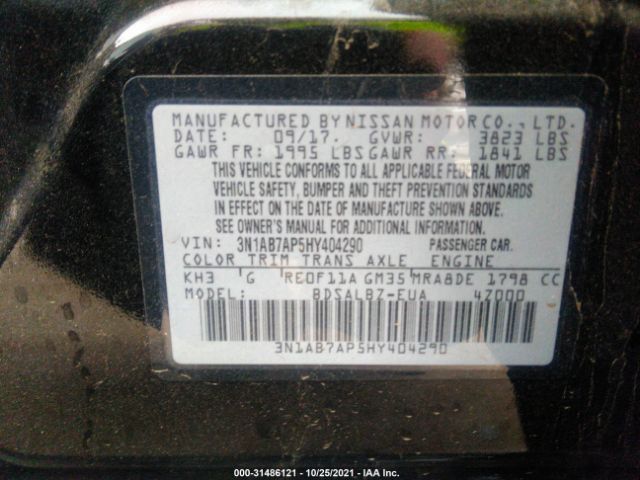 Photo 8 VIN: 3N1AB7AP5HY404290 - NISSAN SENTRA 