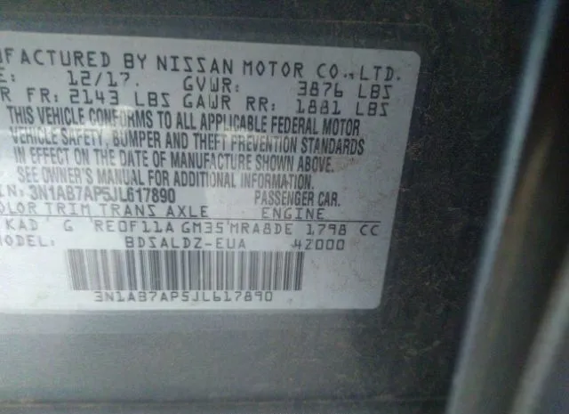 Photo 8 VIN: 3N1AB7AP5JL617890 - NISSAN SENTRA 