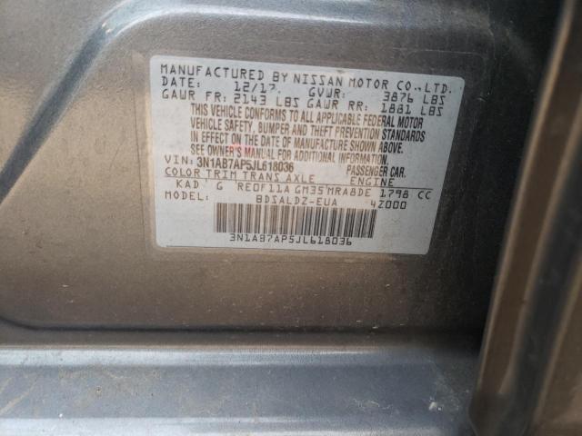 Photo 11 VIN: 3N1AB7AP5JL618036 - NISSAN SENTRA S 