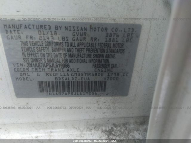 Photo 8 VIN: 3N1AB7AP5JL619056 - NISSAN SENTRA 