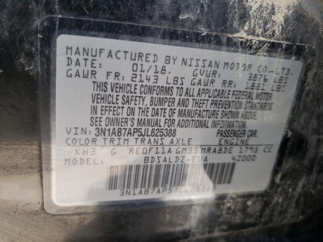 Photo 9 VIN: 3N1AB7AP5JL625388 - NISSAN SENTRA S 