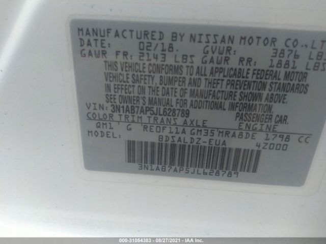 Photo 8 VIN: 3N1AB7AP5JL628789 - NISSAN SENTRA 