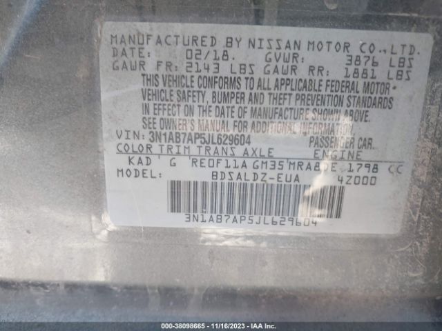 Photo 8 VIN: 3N1AB7AP5JL629604 - NISSAN SENTRA 