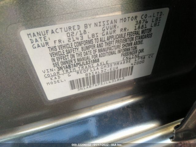 Photo 8 VIN: 3N1AB7AP5JL631868 - NISSAN SENTRA 