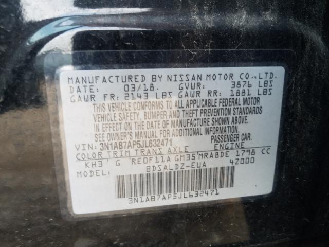 Photo 9 VIN: 3N1AB7AP5JL632471 - NISSAN SENTRA S 