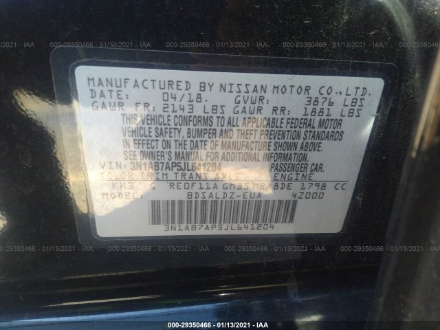 Photo 8 VIN: 3N1AB7AP5JL641204 - NISSAN SENTRA 