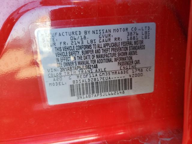 Photo 11 VIN: 3N1AB7AP5JL662148 - NISSAN SENTRA S 