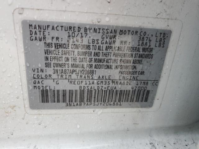 Photo 12 VIN: 3N1AB7AP5JY206881 - NISSAN SENTRA 