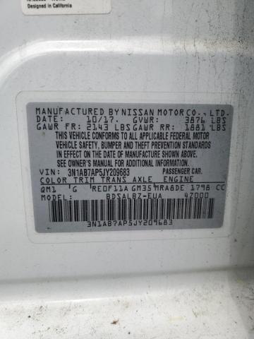 Photo 10 VIN: 3N1AB7AP5JY209683 - NISSAN SENTRA 