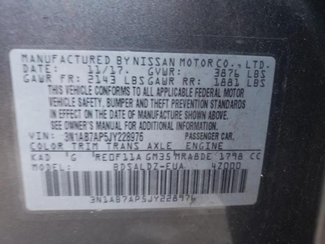 Photo 9 VIN: 3N1AB7AP5JY228976 - NISSAN SENTRA S 