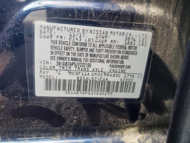 Photo 9 VIN: 3N1AB7AP5JY232199 - NISSAN SENTRA S 