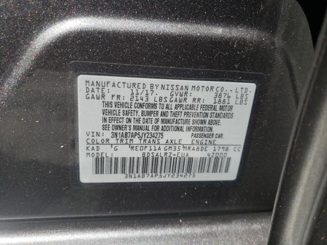 Photo 9 VIN: 3N1AB7AP5JY234275 - NISSAN SENTRA S 