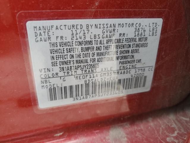 Photo 11 VIN: 3N1AB7AP5JY235605 - NISSAN SENTRA S 