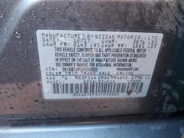 Photo 11 VIN: 3N1AB7AP5JY240805 - NISSAN SENTRA 