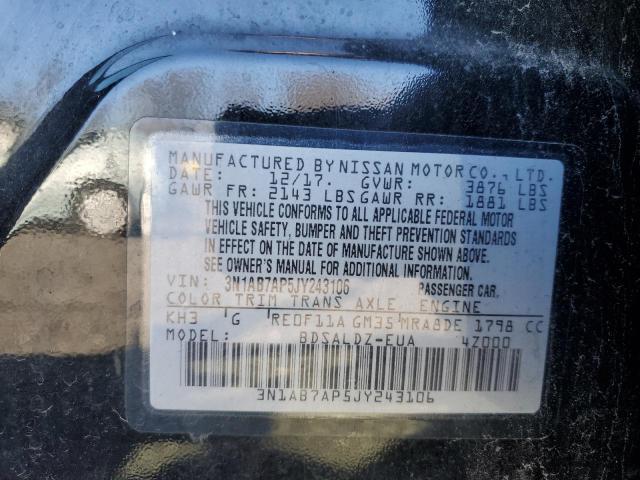 Photo 11 VIN: 3N1AB7AP5JY243106 - NISSAN SENTRA 