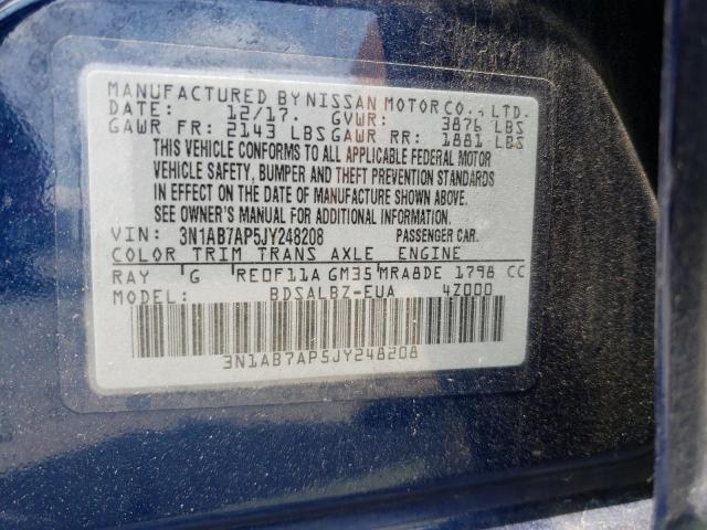 Photo 9 VIN: 3N1AB7AP5JY248208 - NISSAN SENTRA S 