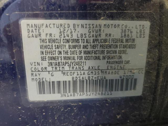 Photo 11 VIN: 3N1AB7AP5JY248211 - NISSAN SENTRA S 