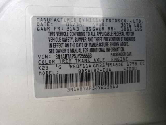 Photo 12 VIN: 3N1AB7AP5JY255563 - NISSAN SENTRA S 