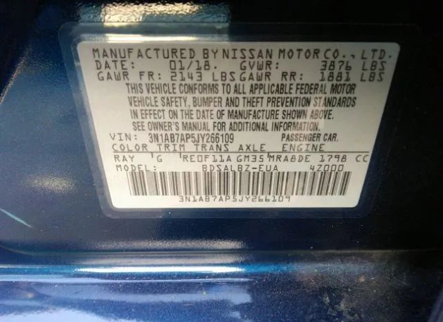 Photo 8 VIN: 3N1AB7AP5JY266109 - NISSAN SENTRA 