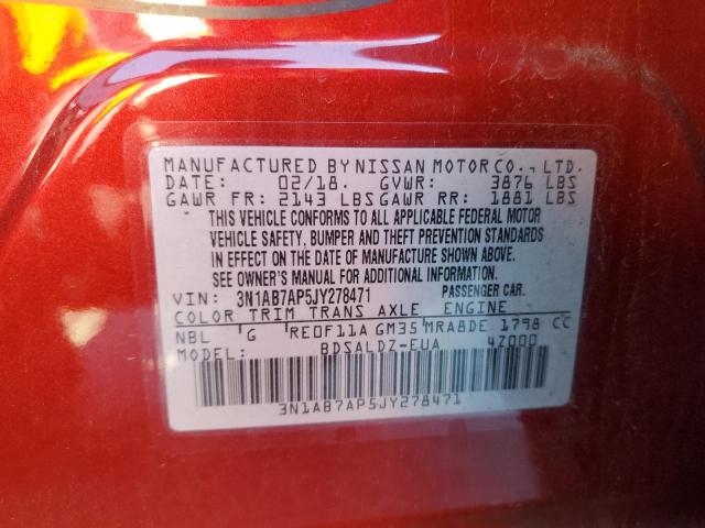 Photo 11 VIN: 3N1AB7AP5JY278471 - NISSAN SENTRA 