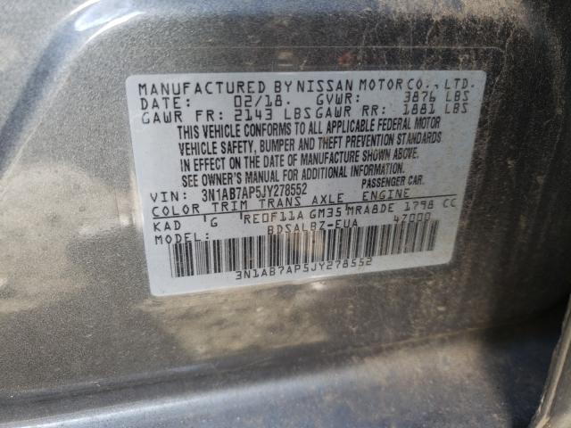 Photo 9 VIN: 3N1AB7AP5JY278552 - NISSAN SENTRA S 